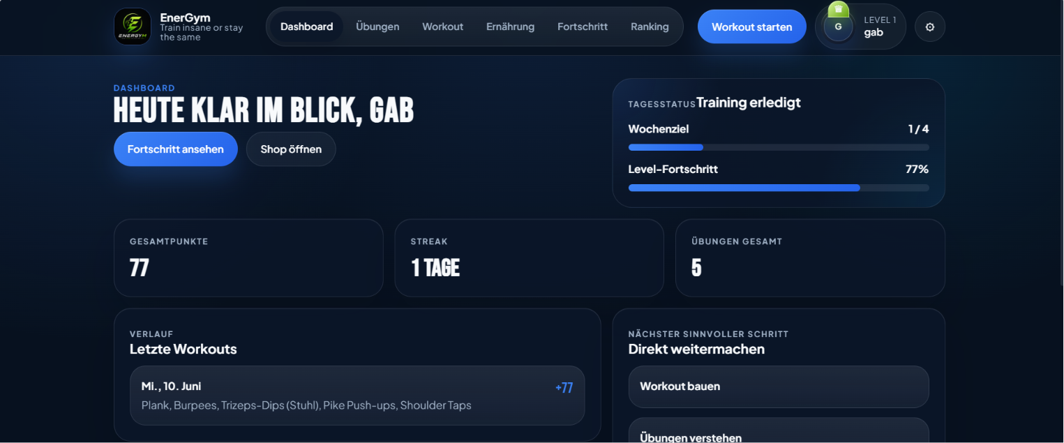EnerGym Screenshot