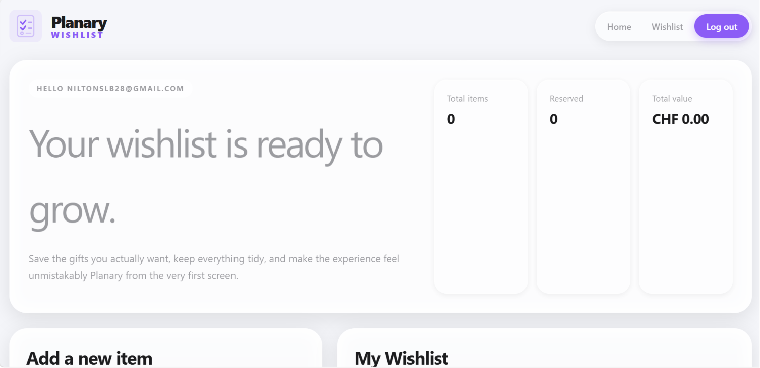 Planary Wishlist Screenshot